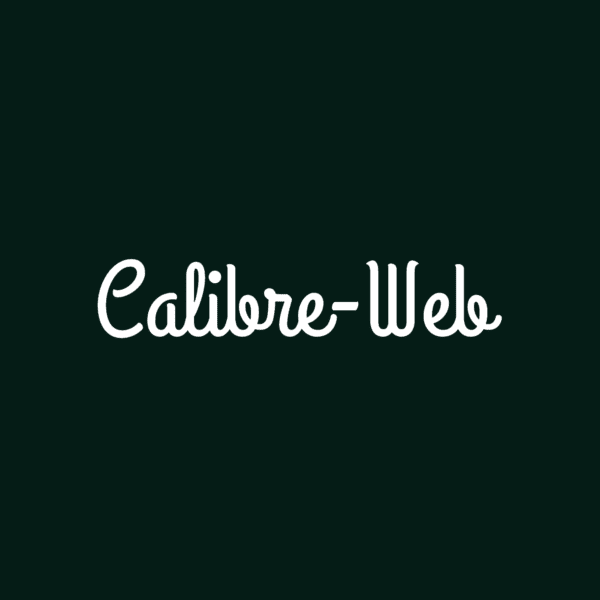 logotipo web de calibre blanco sobre verde oscuro