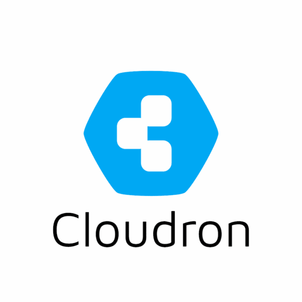 logo cloudron blu su bianco