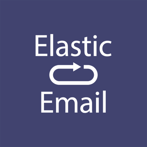 logo email élastique blanc sur violet