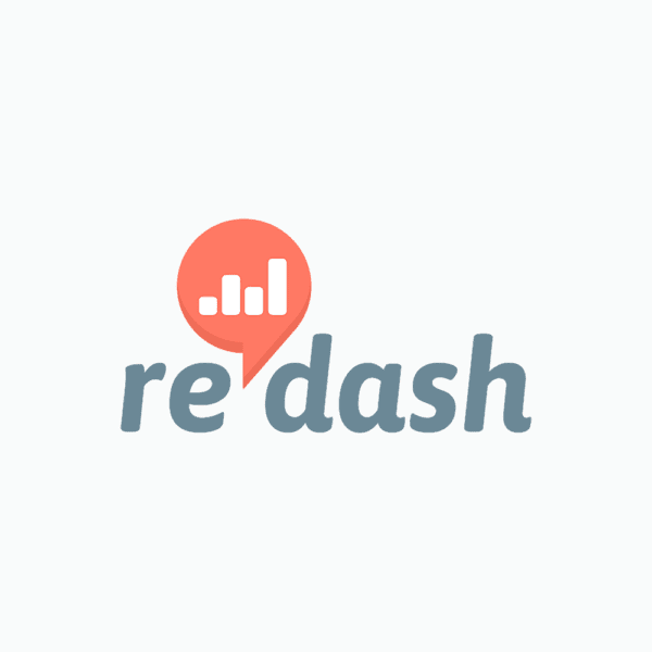 Redash-Logo orange und grau auf cremefarben