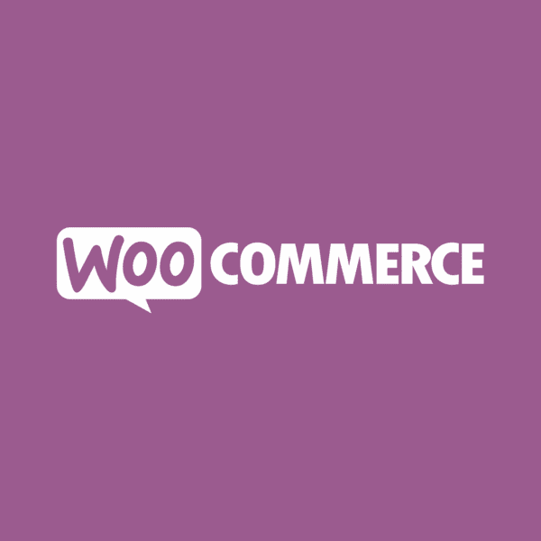 Woocommerce Logo weiß auf lila
