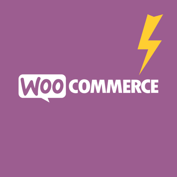 Woocommerce-Logo + Blitzsymbol